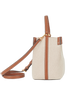 Blake Bucket Bag, £260, Handbags, Brown/Cream, Canvas/Leather, Side view